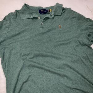 Ralph Lauren Men's Heather Green Polo Size L